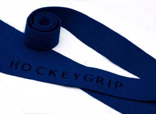 Blauwe grip met eigen tekst